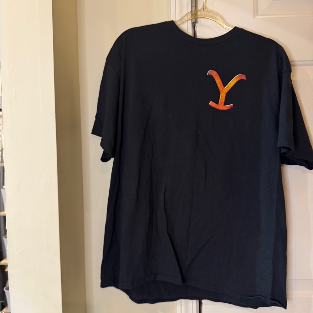 Yellowstone Black Short Sleeve Tee with‎ Orange Accent XL